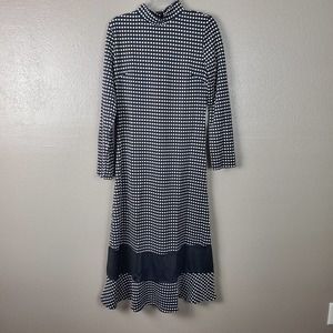 Clocolor Black/White Checked Maxi Dress M